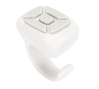 BT Remote Control, Page Turner per Smartphone Tablet, Cell Phone Remote Clicker Camera Shutter Selfie Button, Turning Pages Shooting Volume Adjust Pause Playback (Bianco)