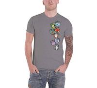 Bt21 - T-Shirt # M Unisex Grey # Badges