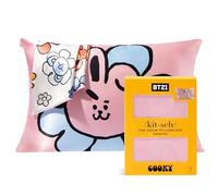 BT21 x Kitsch Federa in raso con chiusura a cerniera, più morbida della seta di gelso, dimensioni standard, confezione da 1, federa per cuscino rinfrescante, per capelli, salute della pelle e bellezza