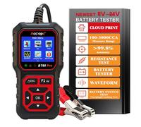 BT60 Pro Tester Digitale per Batterie Auto, CCA 100-3000, Analizzatore 6V 12V 24V, Sistema di Diagnostica Alternatore per Auto, Moto, Camion, Compatibile con AGM, Litio, Gel