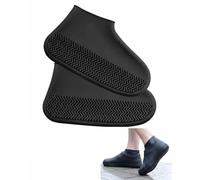 BTACGWP 4 Pezzi Copriscarpe Impermeabili Antiscivolo in Silicone Riutilizzabili per Giorni di Pioggia, Spiagge, Strade Fangose (L) (Semitrasparente)