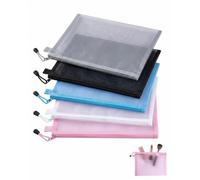 BTACGWP 5 Trousse Da Viaggio, Beauty Case Doppio Strato 21x11cm, Buste Trasparenti Per Liquidi Aereo Conforme TSA, Organizzatore Cosmesi Multi-Color Anti-Sfuoramento
