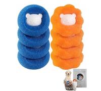 BTACGWP Acchiappa Peli per Lavatrice 8 Pezzi, Palline Riutilizzabili Cattura Pelo Cane e Gatto nel Ciclo di Lavaggio, Previene Intasamenti e Protegge Tubazioni (4 Blu + 4 Arancio)