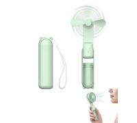 BTACGWP Mini Ventilatore Portatile USB Ricaricabile Silenzioso, Ventilatore da Mano Compatto e Tascabile per Rinfresco Istantaneo contro il Caldo in Viaggio e Ufficio, Verde