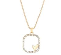 BTAKANPP Collana con ciondolo a forma di S per le donne stile creativo design geometrico diamante a forma di cuore collana catena clavicola Bulk, Oro, taglia unica