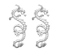 BTAKANPP Orecchini a cerchio con perle drago dorato per donne retrò temperamento lega orecchini animali orecchini a perno zodiaco orecchini, B, taglia unica