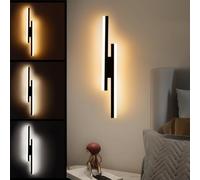 BTBHIHO Applique LED da interno Applique LED moderna da interno da 10 W, lampada da parete in acrilico da internocon 3 colori adatta per camera da letto, soggiorno, corridoio, scale