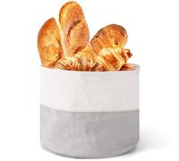 BTBHIHO Cestino per il pane, portatile, antipolvere, in 100% cotone, per colazione, brunch e festività (25 x 21,5 cm)