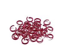 BTBTB Anelli di congiunzione Colorati da 6 mm, 8 mm e 10 mm, 300 Pezzi Multicolore Aperti e divisi, connettori for Gioielli for Accessori Fai da Te(Deep Rose,8mm)