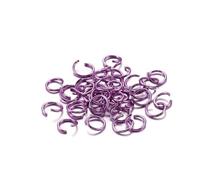 BTBTB Anelli di congiunzione Colorati da 6 mm, 8 mm e 10 mm, 300 Pezzi Multicolore Aperti e divisi, connettori for Gioielli for Accessori Fai da Te(Light Purple,6mm)