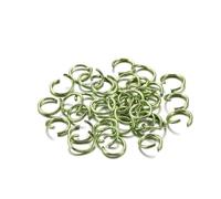 BTBTB Anelli di congiunzione Colorati da 6 mm, 8 mm e 10 mm, 300 Pezzi Multicolore Aperti e divisi, connettori for Gioielli for Accessori Fai da Te(Grass Green,6mm)