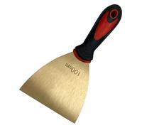 BTBTB Raschietti for carta da parati, spatola in ottone, raschietto for vernice spesso 1,5 mm con impugnatura in gomma, raschietto for cartongesso for legno, 75-150 mm(100mm)