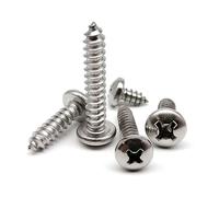BTBTB Viti autofilettanti for Metallo, 10/50 pz M2 M2.5 M3 M3.5 M4 M5 M6 Acciaio Inossidabile di Grado Marino 316 A4 GB845 Testa Tonda a Croce Vite for Legno autofilettante(10pcs M4.8x19mm)