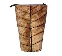 BTCOWZRV Astuccio portamatite con foglie secche, grazioso astuccio telescopico per cancelleria, trucco, cosmetici, borsa per donne e ufficio