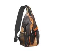 BTCOWZRV Borsa a tracolla per donne e uomini, borsa a tracolla carino elefante bambino e mamma borsa a tracolla zaino marsupio casual zaino da viaggio zaino da viaggio, nero, taglia unica, nero