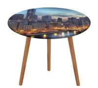 BTCOWZRV City - Tovaglia impermeabile e resistente all'olio, per tavoli da 101,6 - 129,5 cm, elasticizzata, senza pieghe, tovaglia rotonda per feste, matrimoni, sala da pranzo, banchetti