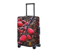 BTCOWZRV Copertura elastica lavabile per valigia, protezione per valigie, rosa canina, bacche e valigie, per bagagli da 45-81 cm, portatile, antipolvere, antigraffio, Nero , M