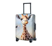 BTCOWZRV Copertura elastica lavabile per valigie bella giraffa copertura per bagagli 45-81 cm portatile da viaggio coperture per bagagli manica antipolvere antigraffio coperture per bagagli, Nero , M