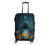 BTCOWZRV Copertura per bagagli con lucciole e lanterne, lavabile, antigraffio, copertura per bagagli anti sporco, per viaggi adatta per bagagliaio da 45-81 cm, Stile, L