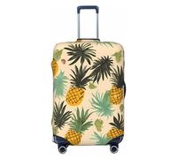 BTCOWZRV Copertura per bagagli da viaggio alla moda con stampa ananas modello lavabile copertura per bagagli da viaggio valigia protettiva per bagagli da 45-81 cm, nero, Small