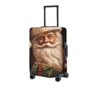 BTCOWZRV Copertura per bagagli elastica lavabile per valigie con Babbo Natale con scatola Coperture per valigie per bagagli da 45-81 cm Coperture per bagagli portatili da viaggio Custodia antipolvere