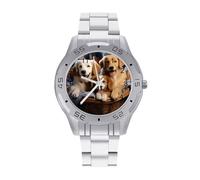 BTCOWZRV Orologio analogico da uomo con cestini e cani in lega, orologio da polso alla moda, facile da leggere, per lavoro, lavoro, sport, casual, per marito, papà, compleanno, anniversario