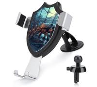 BTCOWZRV Supporto per telefono da auto a forma di ragno in seta, con ventosa e clip, supporto per telefono cellulare per cruscotto, parabrezza, ventosa, universale, per donne e uomini