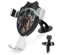 BTCOWZRV Supporto per telefono da auto con immagini di astronauta, con ventosa e clip migliorate, per cruscotto, parabrezza, ventosa, universale, per donne e uomini