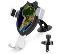 BTCOWZRV Supporto per telefono satellitare con immagine satellitare del Sud America, supporto a doppio uso per cruscotto e ventilazione, supporto antiscivolo per telefono per uso quotidiano per iPhone