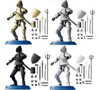 btdin Dummy 13 Robot Action Figure in Armatura, Magnetic Lucky 13 T13 Multi-Jointed Figure, T13 Action Figure, T13 Quinta Generazione Cavaliere Medievale con Armi e Scudi (all)