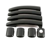 BTEDSXC Copertura Maniglia Portiera Compatibile con Citroen per C6 2005 2006 2007 2008-2012 Copertura Maniglia Portiera Laterale Esterna Stampata Fibra Carbonio Modanatura Cornice della Lunetta
