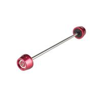 BTEDSXC Cursori per Telaio Compatibile con Ducati per Panigale per V4 per V4S Protezione Ruota Moto Accessori Assale Anteriore Forcella Slider Antiurto Slider Telaio Forcella(Red And Silver)