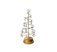 Bterah Lampada per albero di Natale, decorazione da tavolo, LED | metallo e acrilico, altezza 26 cm, base 8 cm, funzionamento a batteria (3 AA, non incluse), fili.