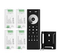 BTF-LIGHTING 5050SMD FCOB Dimmerabile Telecomando RF RC01RFB&4PCS C01RF Tuya Controllore Kit 4Zone RF2.4GHz Telecomando senza fili di gruppol PWM singolo colore(+V -V)2pin LED Striscia DC5/ DC12/DC24V