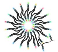 BTF-LIGHTING 50pcs WS2811 Indirizzabile individualmente RGB LED Pixels String 12mm Round Diffuso Digitale Colore Cambiando Luce per Natale Matrimonio Vacanza Festa Decorazione DC 5V IP68 Impermeabile
