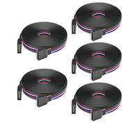 BTF-LIGHTING 5PIN 22AWG JST SM Connettore LED 5pcs/confezione Connettore femmina con 2m di cavo per PWM SMD FCOB RGBW Bande LED senza contatto Contr. di file