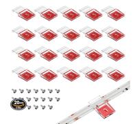 BTF-LIGHTING Clip trasparenti della luce di striscia,autoadesivo con il supporto di montaggio delle viti,20pcs LED forti clip di fissaggio e viti per 12MM larghezza IP30/65 2-4 PIN LED Strip Lights