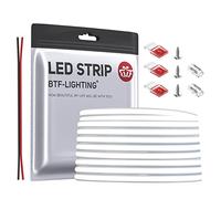 BTF-LIGHTING FCOB COB Flessibile ad alta densità Luce uniforme Striscia LED 5M DC12V Bianco freddo 6000K CRI 90+Larghezza 5mm Nastro LED dimmerabile per camera da letto cucina casa decorazione interna