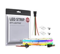 BTF-LIGHTING FCOB SPI RGB ad alta densità COB WS2811 IC flessibile striscia di luce LED 1M 720LED / 14W / M DC24V bianco PCB IP30 colore di inseguimento (senza controller o alimentazione)