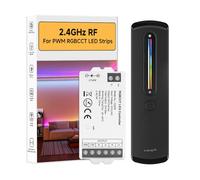 BTF-LIGHTING RC09RFB + C05RF Kit controller wireless RF 2,4 GHz con supporto a parete magnetico per striscia LED RGBCCT FCOB SMD a 6 pin PWM Richiede il gateway Tuya GW01W(venduto separatamente)