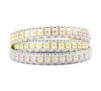 BTF-LIGHTING SK6812RGBW (WS2812B RGBW) RGB + bianco caldo Individualmente indirizzabile 1m 144 LED/pixel/m Flessibile 4 colori in 1 LED sogna colorato Striscia LED IP65 impermeabile DC5VPCB bianco
