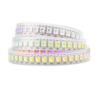 BTF-LIGHTING SK6812RGBW (WS2812B RGBW) RGB + bianco caldo Individualmente indirizzabile 1m 144 LED/pixel/m Flessibile 4 colori in 1 LED sogna colorato Striscia LED IP67 impermeabile DC5VPCB bianco