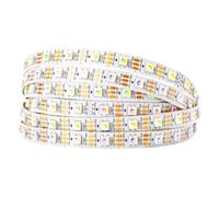 BTF-LIGHTING SK6812RGBW (WS2812B RGBW) RGB + bianco caldo Individualmente indirizzabile 5m 60 LED/pixel/m Flessibile 4 colori in 1 LED sogna colorato Striscia LED IP30 Non impermeabile DC5VPCB bianco
