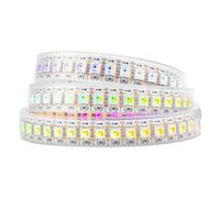 BTF-LIGHTING SK6812RGBW (WS2812B RGBW) RGB + bianco naturale Individualmente indirizzabile 1m 144 LED/pixel/m Flessibile 4 colori in 1 LED sogna colorato Striscia LED IP67 impermeabile DC5VPCB bianco