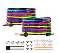 BTF-LIGHTING Striscia LED FCOB RGBIC WS2811 10M 2x5M 630LEDs/m PCB Nero | 24V Nastro LED indirizzabile luce continua senza punti alta densità ideale camera da letto cucina gaming room(Solo Striscia)