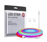 BTF-LIGHTING Striscia LED Neon RGB Indirizzabile WS2811 360° Luce Rotonda Flessibile 1M 50LEDs/M DC12V IP67 per Casa Luci Sfondo TV Giochi Festa con Effetti Inseguimento (Solo Striscia)
