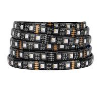 BTF-LIGHTING Striscia LED RGBW 4 colori in 1 5050 5M 60 LEDs/m RGB + Bianco Caldo 2700K-3000K DC12V IP65 PCB Nero per Retroilluminazione TV, Cucina e Decorazione Casa(Senza Adattatore o Controller)