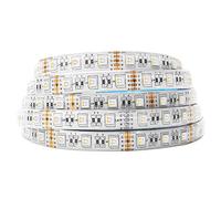BTF-LIGHTING Striscia LED RGBW 4 colori in 1 5050 5M 60 LEDs/m RGB + Bianco Caldo 2700K-3000K DC24V IP65 PCB Bianco per Retroilluminazione TV, Cucina e Decorazione Casa(Senza Adattatore o Controller)
