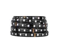 BTF-LIGHTING Striscia LED RGBW 4 colori in 1 5050 5M 60 LEDs/m RGB + Bianco Caldo 2700K-3000K DC24V IP65 PCB Nero per Retroilluminazione TV, Cucina e Decorazione Casa(Senza Adattatore o Controller)