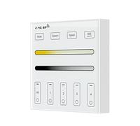 BTF-LIGHTING WR02RF Wireless 2.4G RF 4 Zone Singolo Colore/CCT Pannello Intelligente Montato a Parete Remoto Alimentato da 2XAAA Batterie 3V Funziona con WB5 LM052 LM053 C01RF C02RF C01W C02W ecc